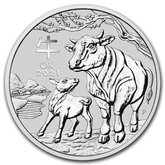 2021 Australia 2 oz Silver Lunar Ox BU (Series III) 2021 Australia 2 oz Silver Lunar Ox BU (Series III)