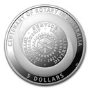2021 Australia Silver $1 Centenary of Rotary Proof