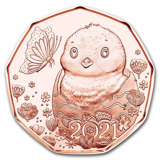 2021 Austria Copper €5 Easter Chick 2021 Austria Copper €5 Easter Chick