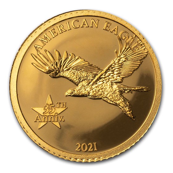 2021 Barbados 1/2 Gram Proof Gold 35th Anniversary American Eagle 2021 Barbados 1/2 Gram Proof Gold 35th Anniversary American Eagle
