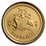 2021 Barbados 1/5 oz Gold Trident BU (0.200 AGW)