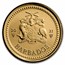 2021 Barbados 1/5 oz Gold Trident BU