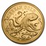 2021 Barbados 1 oz Gold Caribbean Octopus MS-70 PCGS (FS)