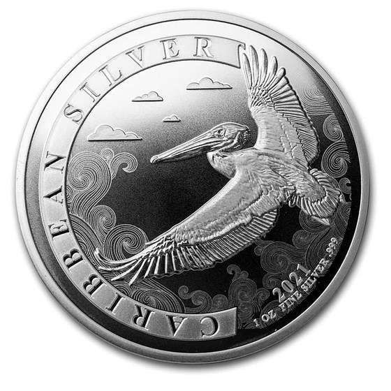 2021 Barbados 1 oz Silver Caribbean Pelican BU 2021 Barbados 1 oz Silver Caribbean Pelican BU