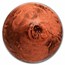 2021 Barbados 1 oz Silver Mars Red Sphere Coin