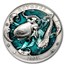 2021 Barbados 3 oz Silver Antique Underwater World (Octopus)