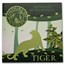 2021 Barbados 3 oz Silver Colors of Wildlife: Tiger