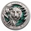 2021 Barbados 3 oz Silver Colors of Wildlife: Tiger