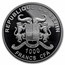 2021 Benin 1 oz Silver High Relief Cannabis Sativa Black-Dmg Box