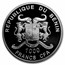 2021 Benin 1 oz Silver High Relief Cannabis Sativa Black Proof