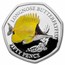 2021 BIOT Silver Proof 50 Pence Sea Creatures: Butterflyfish