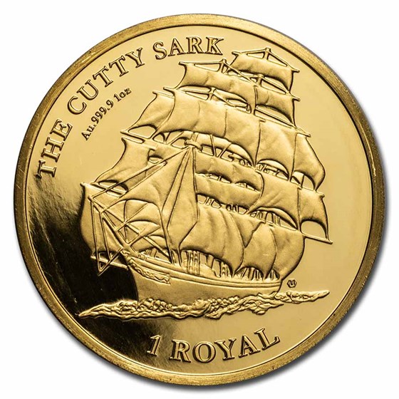 2021 British Indian Ocean Territory 1 oz Gold Cutty Sark Cameo BU 2021 British Indian Ocean Territory 1 oz Gold Cutty Sark Cameo BU