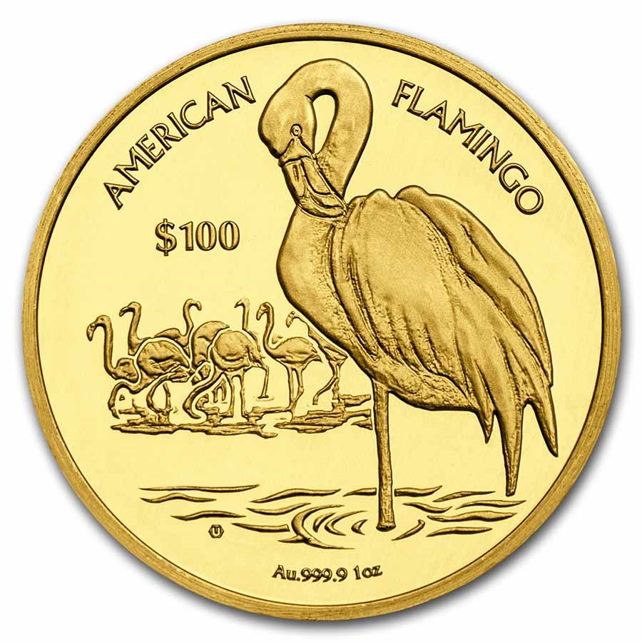Buy 2021 BVI 1 oz Gold Flamingo Cameo BU | APMEX
