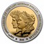 2021 BVI 1 oz Silver Morgan-Peace Dollar with Gold Plating