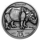 2021 Cameroon 2 oz Silver Albrecht Dürer: Rhinoceros