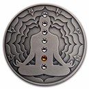 2021 Cameroon 2 oz Silver Antique Chakra; Swadhisthana