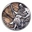 2021 Cameroon 3 oz Antique Silver Planets and Gods; Saturn