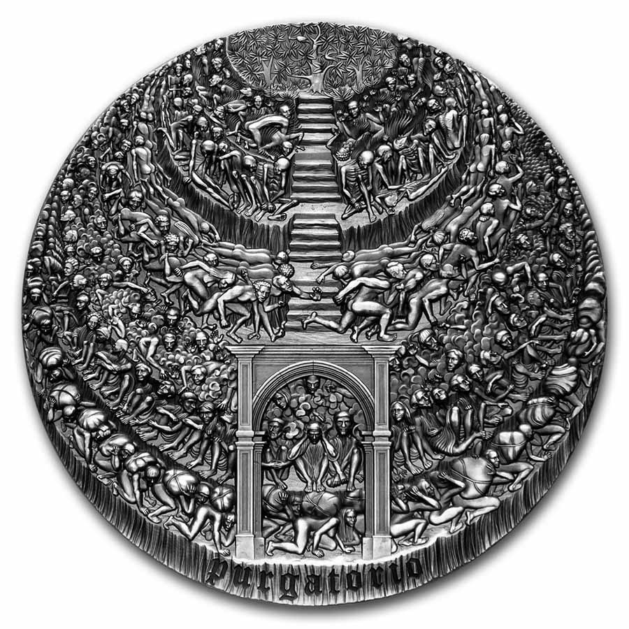 2021 Cameroon Silver 700th Anniv The Divine Comedy: Purgatorio