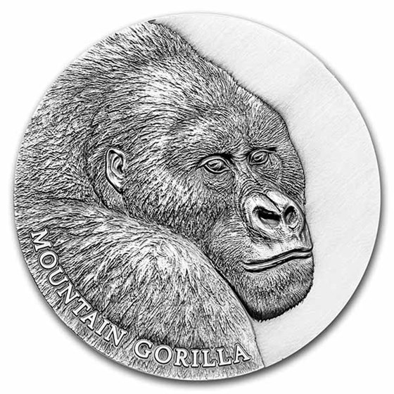 2021 Cameroon Silver Expressions of Wildlife: Mountain Gorilla