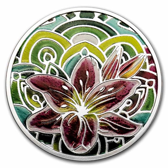 2021 Cameroon Silver Lily Proof 2021 Cameroon Silver Lily Proof