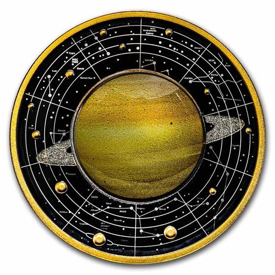 Silver Solar System Buy 2021 Cameroon Silver Solar System: Saturn | APMEX