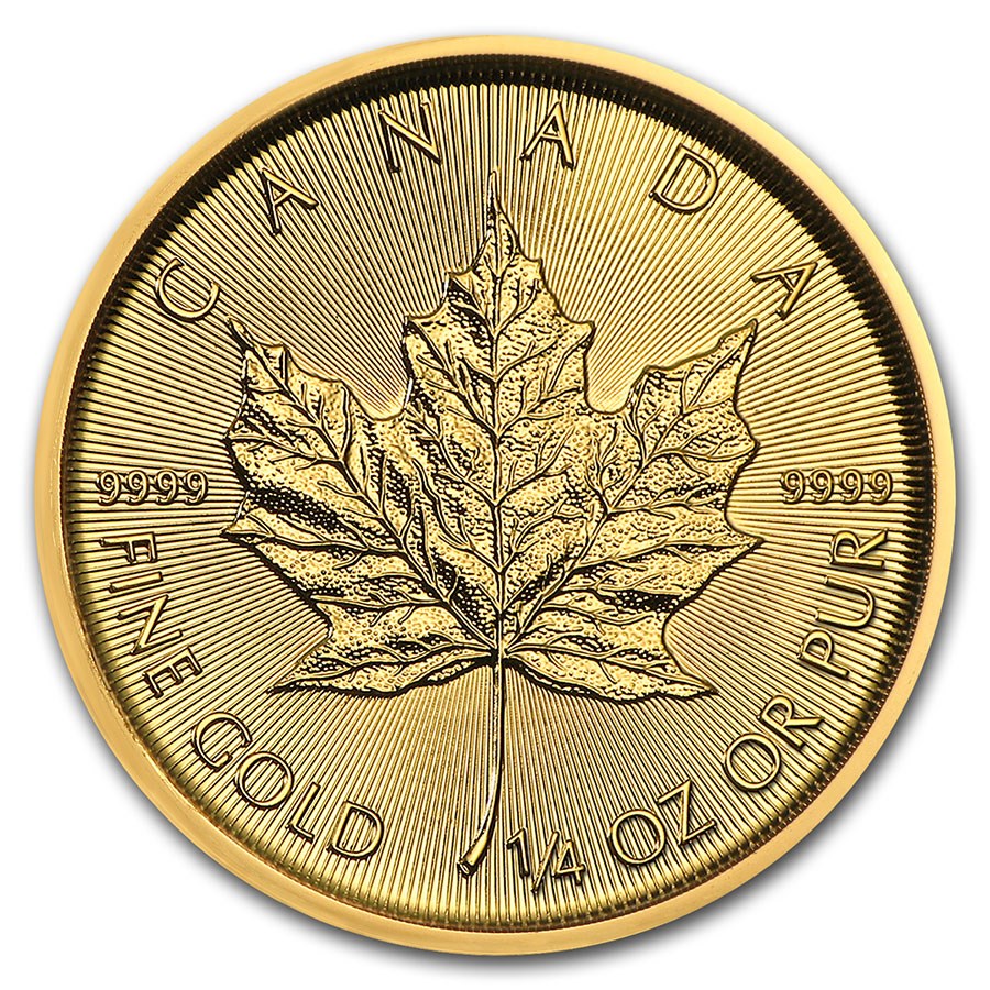 2021 Canada 1/4 oz Gold Maple Leaf BU