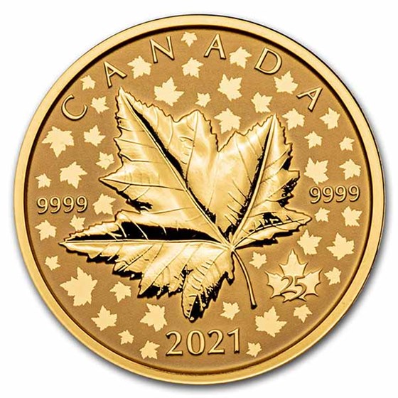 2021 Canada 1 oz Gold $200 Maple Leaf Celebration Piedfort 2021 Canada 1 oz Gold $200 Maple Leaf Celebration Piedfort