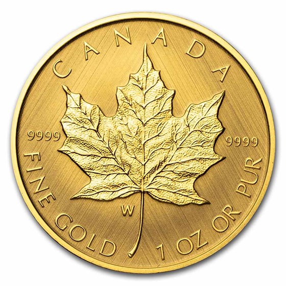 2021 Canada 1 oz Gold $50 Gold Maple Leaf W Mint Mark 2021 Canada 1 oz Gold $50 Gold Maple Leaf W Mint Mark