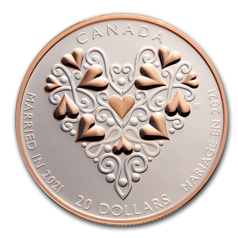 2021 Canada 1 oz Silver $20 Best Wishes on Your Wedding Day