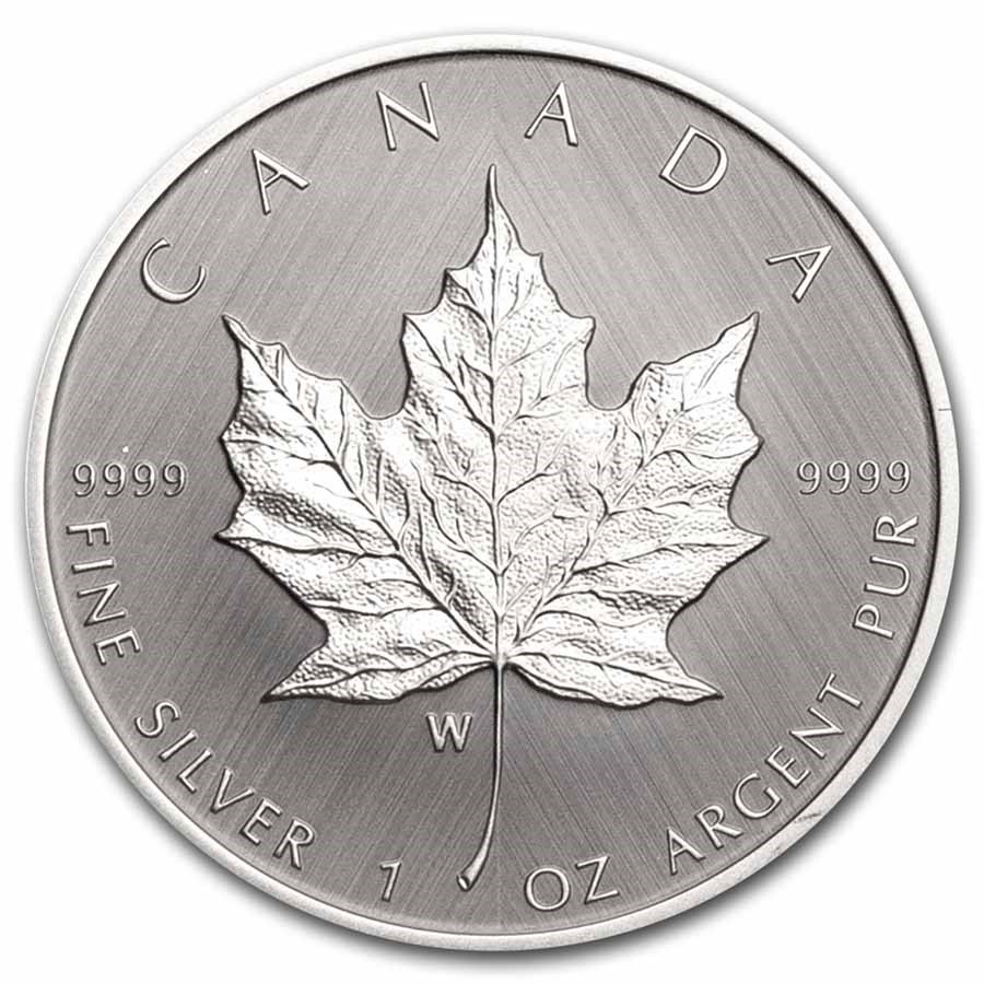 2021 Canada 1 oz Silver $5 Silver Maple Leaf W Mint Mark