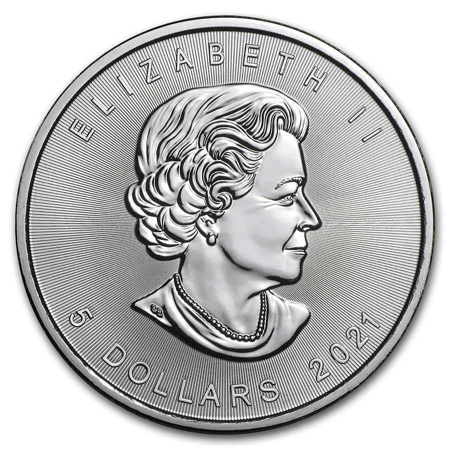 Buy 25-Coin 2021 Canada 1 oz Silver Maple Leaf MD Tube | APMEX