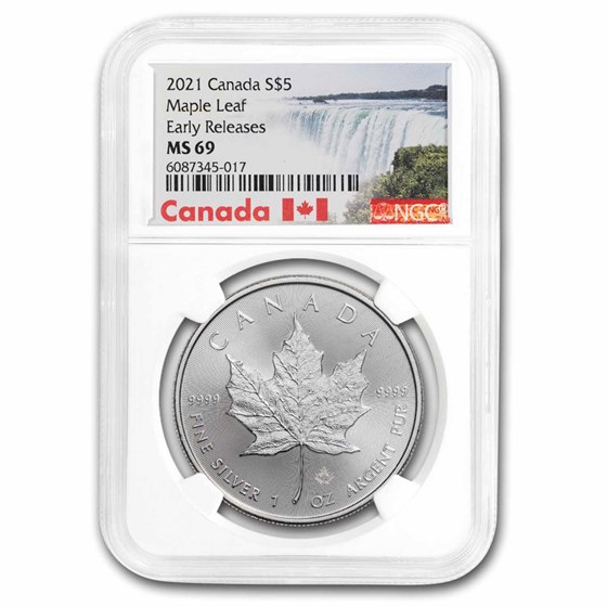 2021 Canada 1 oz Silver Maple Leaf Early Release MS-69 2021 Canada 1 oz Silver Maple Leaf Early Release MS-69