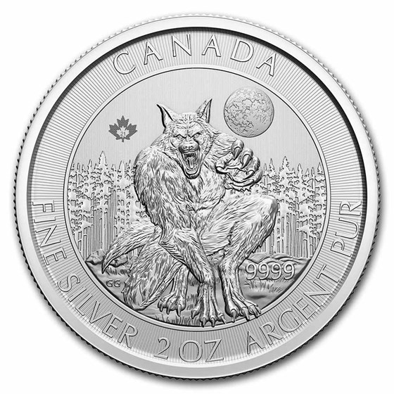 2021 Canada 2 oz Silver Creatures of the North Werewolf