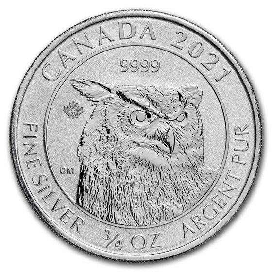 2021 Canada 3/4 oz Silver $2 Great Horned Owl 2021 Canada 3/4 oz Silver $2 Great Horned Owl