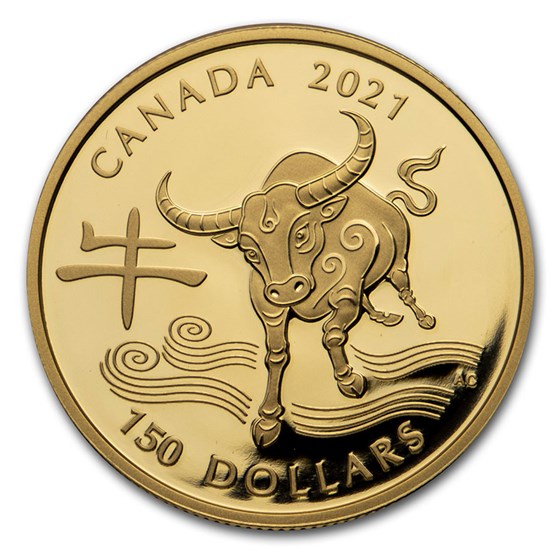 2021 Canada Gold $150 Year of the Ox Proof 2021 Canada Gold $150 Year of the Ox Proof