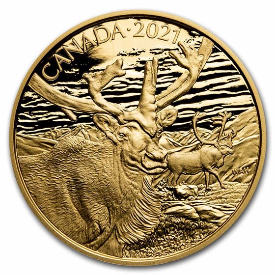 2021 Canada Proof Gold $350 Wildlife Portraits: The Caribou 2021 Canada Proof Gold $350 Wildlife Portraits: The Caribou