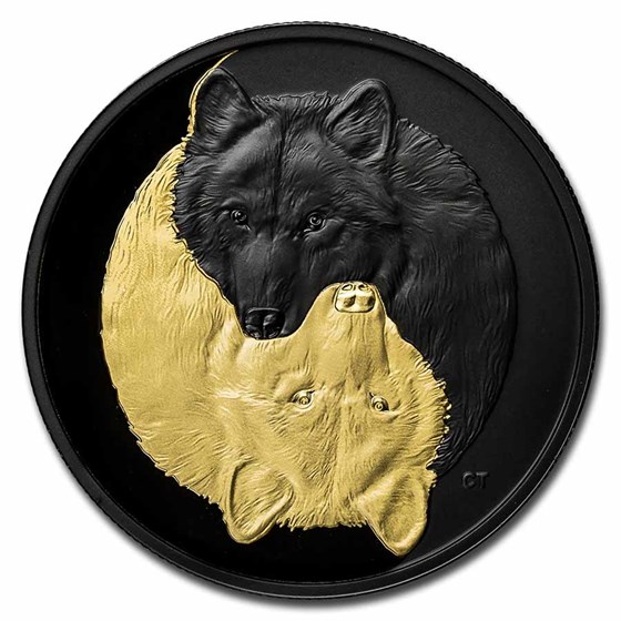 2021 Canada Silver $20 Black and Gold: The Grey Wolf 2021 Canada Silver $20 Black and Gold: The Grey Wolf