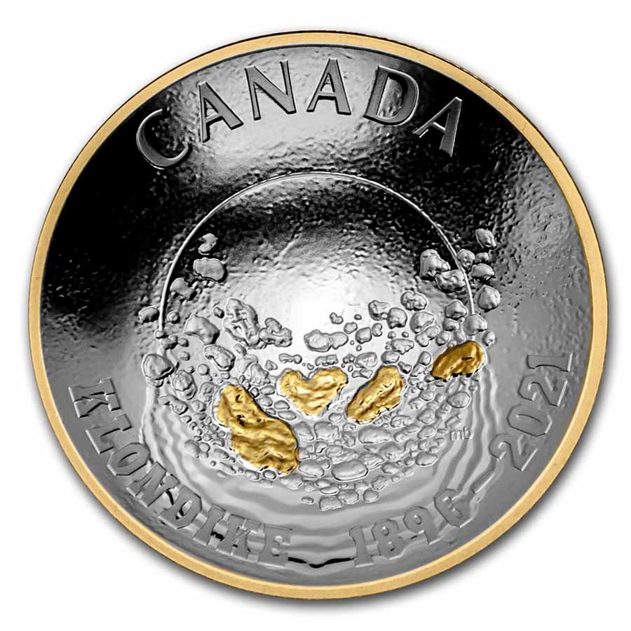 2021 Canada Silver $25 125th Anniv Klondike Gold Rush: Panning