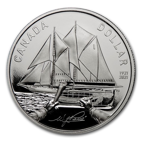 2021 Canada Silver Dollar 100th Anniversary of Bluenose Proof