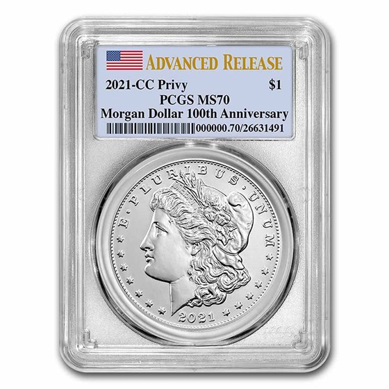 Buy 2021(CC) Silver Dollar MS70 PCGS (Advanced Release) APMEX