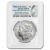 Buy 2021-(CC) Silver Morgan Dollar MS-70 PCGS (First Day of Issue