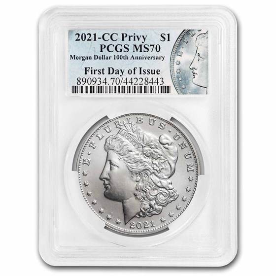 2021-(CC) Silver Morgan Dollar MS-70 PCGS (First Day of Issue) 2021-(CC) Silver Morgan Dollar MS-70 PCGS (First Day of Issue)