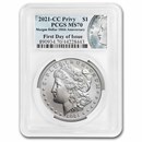 2021-(CC) Silver Morgan Dollar MS-70 PCGS (First Day of Issue)