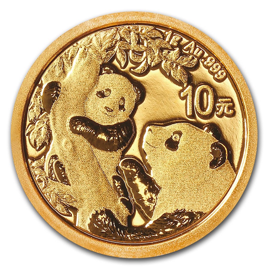 2021 China 1 gram Gold Panda BU (Sealed)