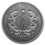 2021 China 1 oz Antique Silver Twin Dragon Dollar Restrike