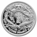 2021 China 1 oz Silver Long-Whiskered Dragon Dollar (High Relief)