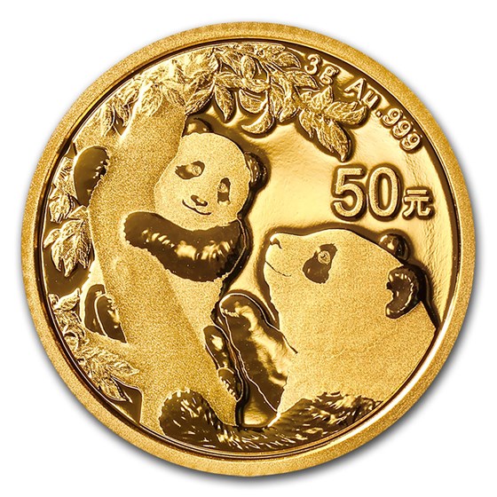 2021 China 3 gram Gold Panda BU (Sealed)