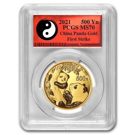 2021 China 30 gram Gold Panda MS-70 PCGS (FS, Yin-Yang) 2021 China 30 gram Gold Panda MS-70 PCGS (FS, Yin-Yang)