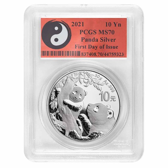 2021 China 30 gram Silver Panda MS-70 PCGS (FDI, Yin-Yang) 2021 China 30 gram Silver Panda MS-70 PCGS (FDI, Yin-Yang)