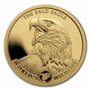 2021 Congo 1/2 gram Gold Proof World's Wildlife (Bald Eagle)